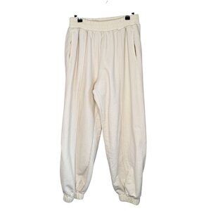 NAP Cream Relaxed Jogger Sweatpants, M